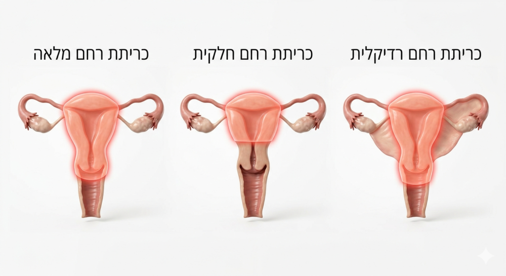 סוגי כריתת רחם - מה ההבדל בין מלאה, חלקית ורדיקלית?